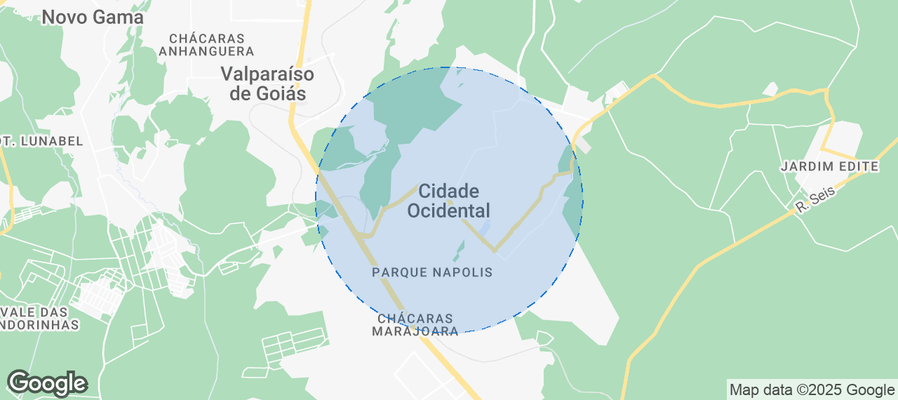 Cidade Ocidental Airbnb map